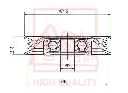 Tensioner Pulley, V-belt (NSBP-009)