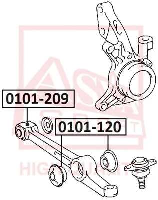Mounting, control/trailing arm (0101-209)