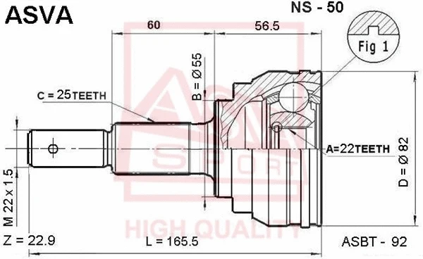 Joint Kit, drive shaft (NS-50)