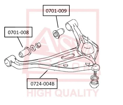 Mounting, control/trailing arm (0701-008)
