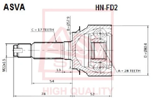 Joint Kit, drive shaft (HN-FD2)