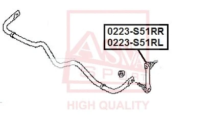 Link/Coupling Rod, stabiliser bar (0223-S51RR)