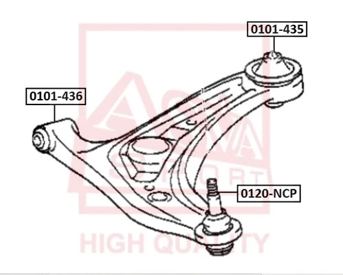 Mounting, control/trailing arm (0101-435)