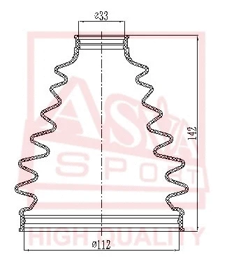 Bellow, drive shaft (ASBT-INLC200)