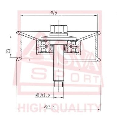 Tensioner Pulley, V-belt (LRBP-003)