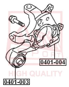 Mounting, control/trailing arm (0401-004)