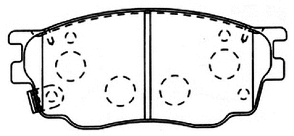 Brake Pad Set, disc brake (AKD-5483)