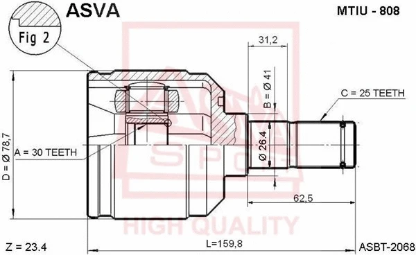 Joint Kit, drive shaft (MTIU-808)