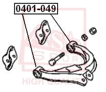 Mounting, control/trailing arm (0401-049)