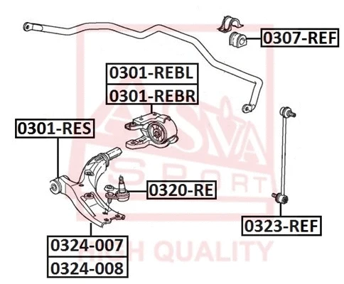 Link/Coupling Rod, stabiliser bar (0323-REF)