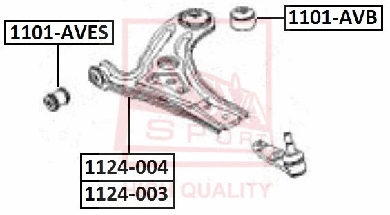 Mounting, control/trailing arm (1101-AVB)