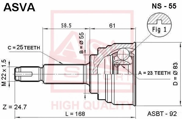 Joint Kit, drive shaft (NS-55)