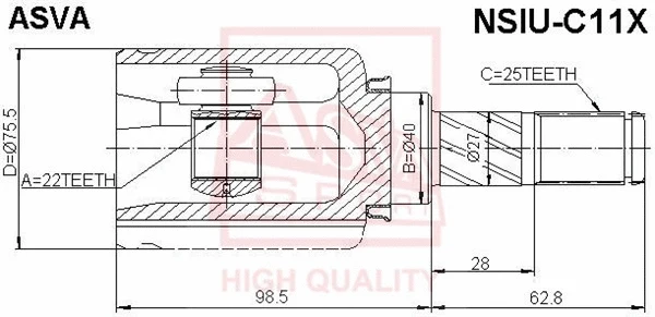 Joint Kit, drive shaft (NSIU-C11X)