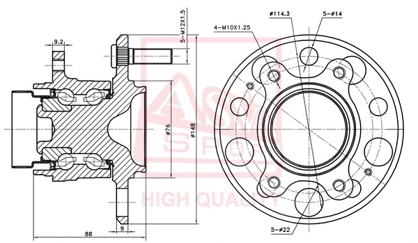 Wheel Hub (KAWH-CDR)