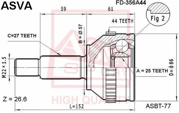 Joint Kit, drive shaft (FD-356A44)