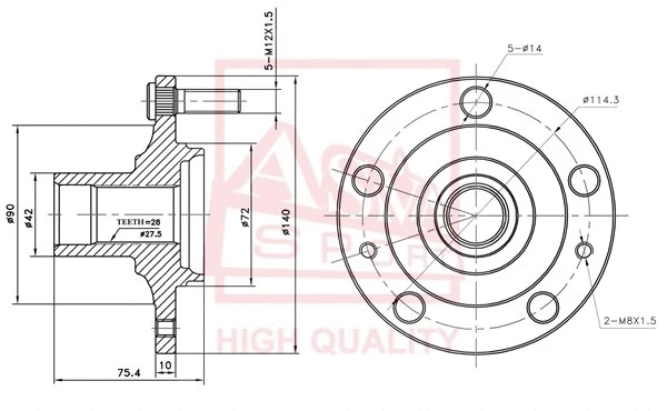 Wheel Hub (MZWH-6F)