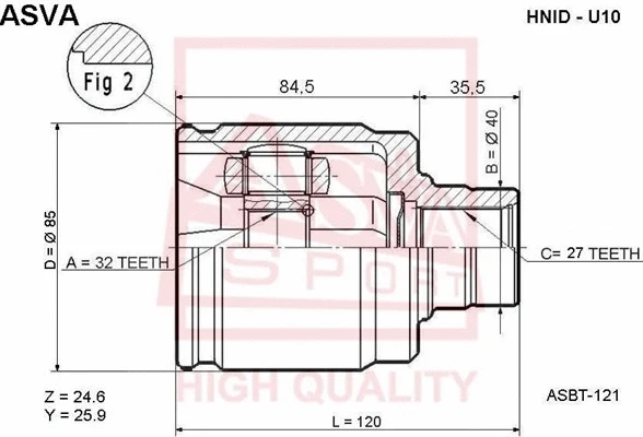 Joint Kit, drive shaft (HNID-U10)