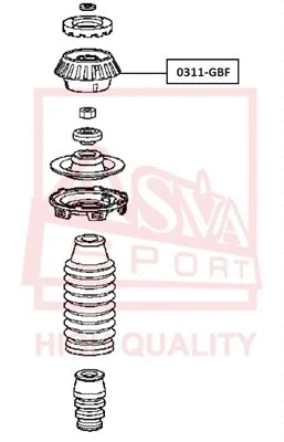 Mounting, shock absorber (0311-GBF)