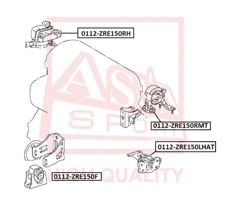 Mounting, engine (0112-ZRE150RMT)