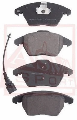 Brake Pad Set, disc brake (AKD-23105)