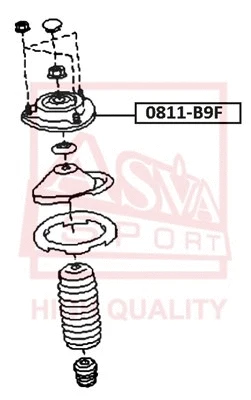 Mounting, shock absorber (0811-B9F)