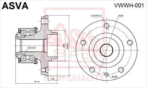 Wheel Hub (VWWH-001)