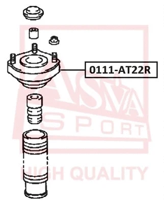 Mounting, shock absorber (0111-AT22R)