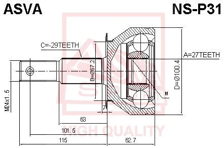 Joint Kit, drive shaft (NS-P31)