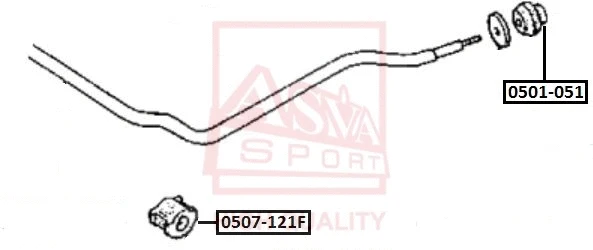 Bushing, stabiliser bar (0507-121F)