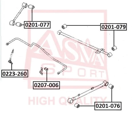 Link/Coupling Rod, stabiliser bar (0223-260)