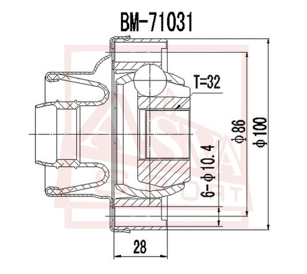 Joint Kit, drive shaft (BXPS-E53)