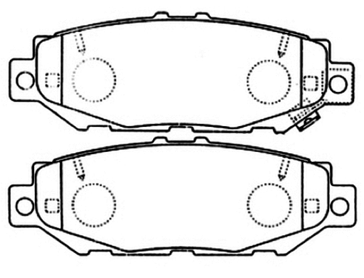 Brake Pad Set, disc brake (AKD-1345)