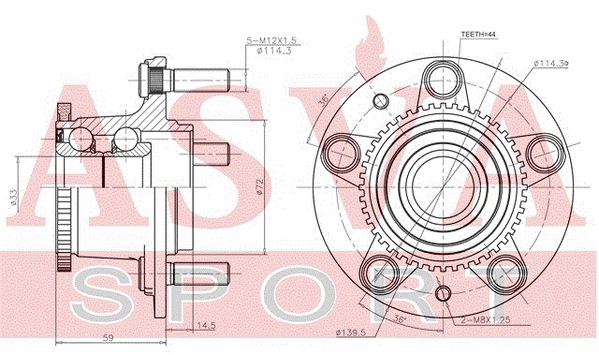 Wheel Hub (MZWH-GFRA44)