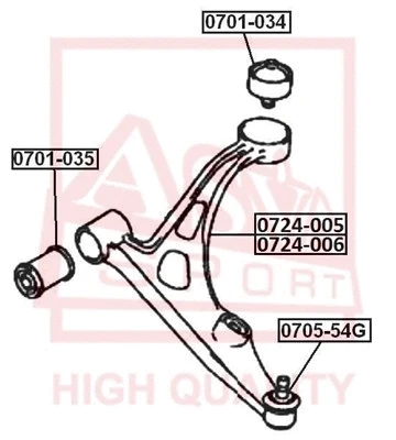 Mounting, control/trailing arm (0701-034)