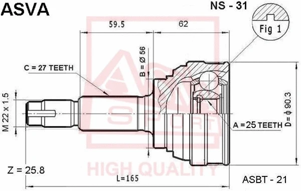 Joint Kit, drive shaft (NS-31)