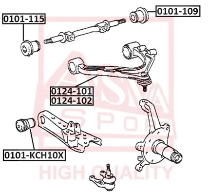 Mounting, control/trailing arm (0101-109)