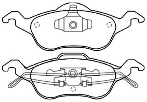Brake Pad Set, disc brake (AKD-1244)