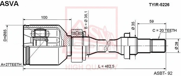 Joint Kit, drive shaft (TYIR-5226)