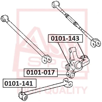 Mounting, control/trailing arm (0101-141)