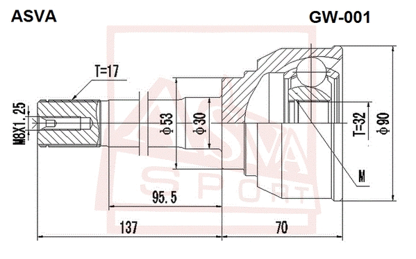 Joint Kit, drive shaft (GW-001)