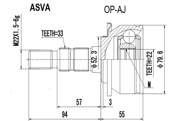 Joint Kit, drive shaft (OP-AJ)