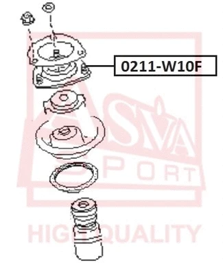 Mounting, shock absorber (0211-W10F)
