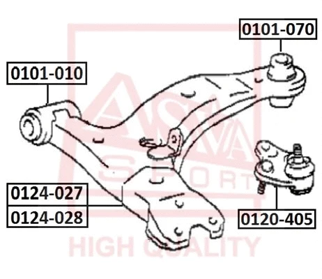 Mounting, control/trailing arm (0101-070)