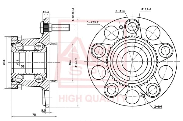 Wheel Hub (HNWH-RFA50R)