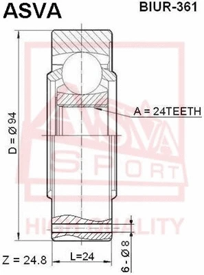 Joint Kit, drive shaft (BIUR-361)