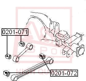 Mounting, control/trailing arm (0201-072)