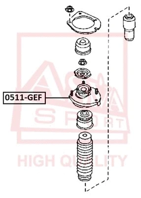 Mounting, shock absorber (0511-GEF)