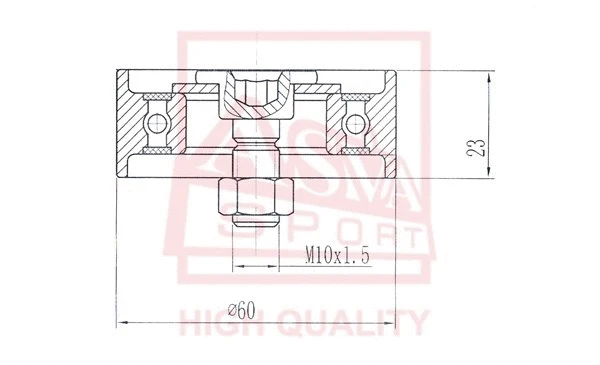 Tensioner Pulley, V-belt (MTBP-013)