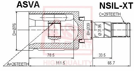 Joint Kit, drive shaft (NSIL-XT)