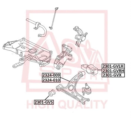 Control/Trailing Arm, wheel suspension (2324-009)